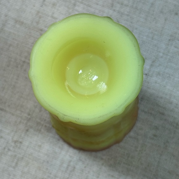 Fenton Burmese Uranium Satin Pastel Toothpick Holder/Notive - Picture 4 of 6